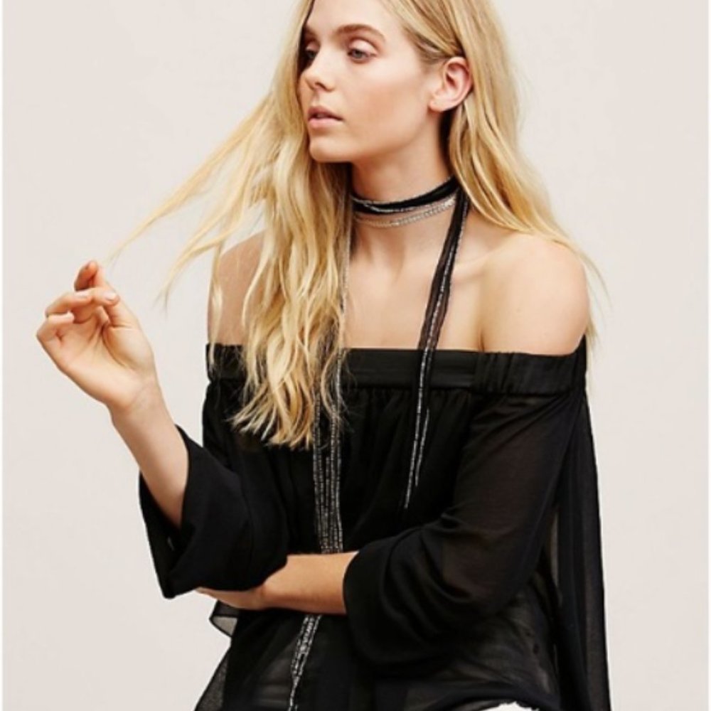 Free People Night Out Off Shoulder Top NWT M
